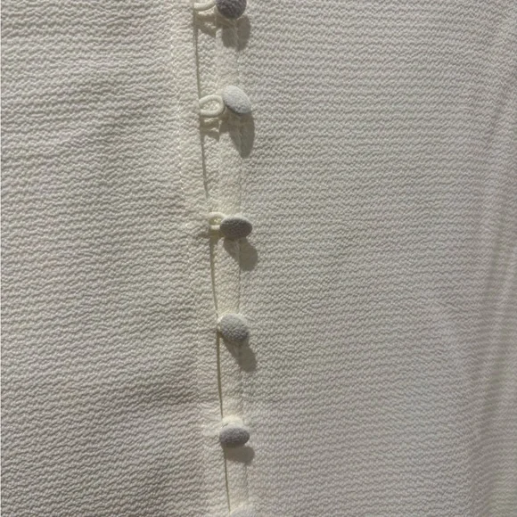 CeCe Cream Ruffle Button Blouse - Picture 3 of 4